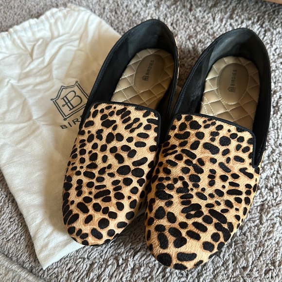 Birdies Shoes - Birdies Starling leopard Print Calf Hair